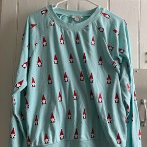 American Eagle Women's Christmas Pajama Long Sleeve Shirt